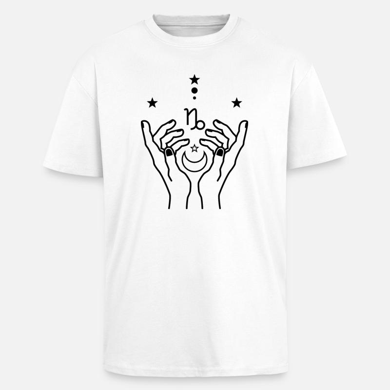 Steinbock Tierkreis-Astrologie - Oversized Heavyweight Unisex T-Shirt - Weiß