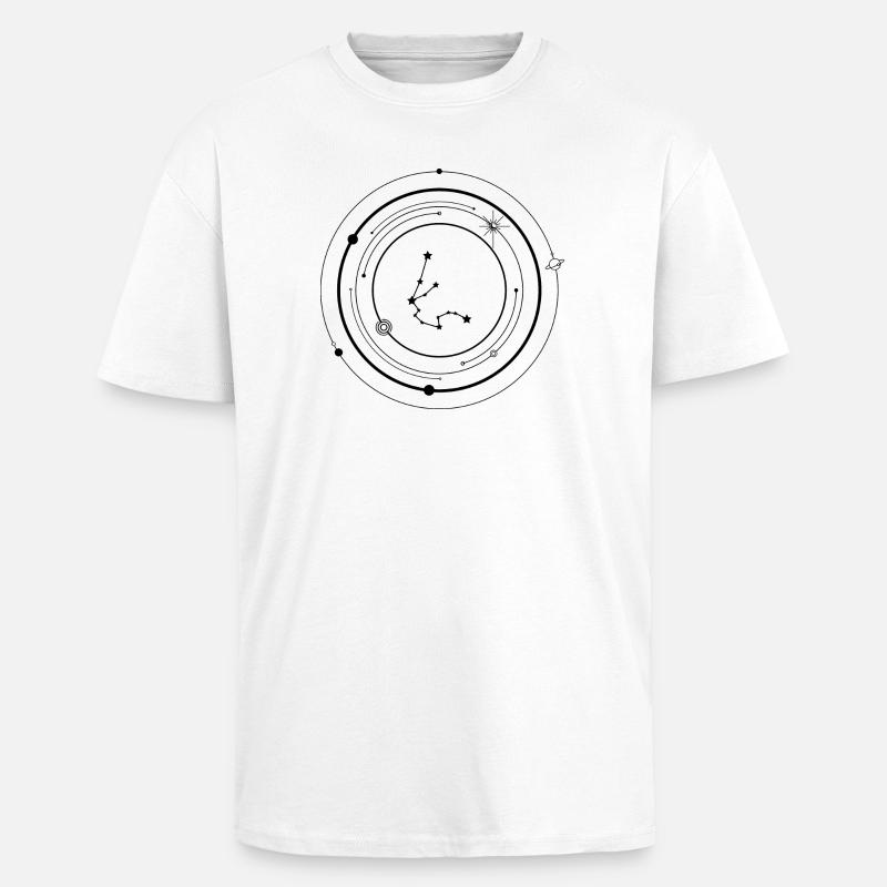 Starburst Dot Constellation - Unisex Oversized Heavyweight T-shirt - white