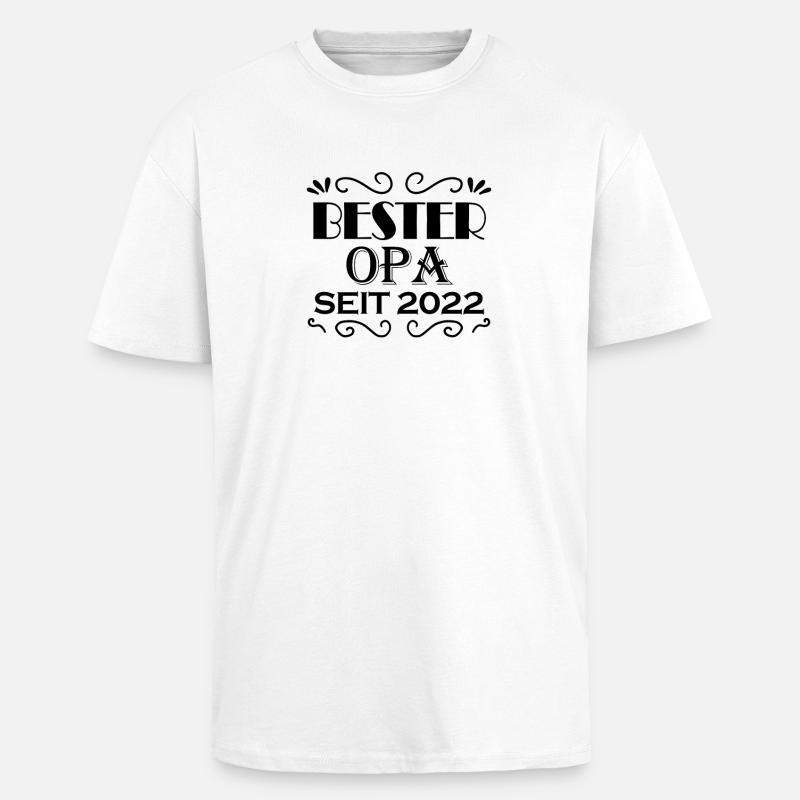 Bester Opa seit 2022 - Oversized Heavyweight Unisex T-Shirt - Weiß