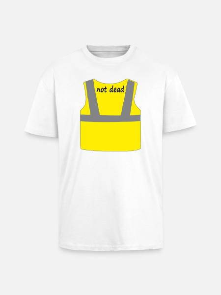 Yellow vest - Unisex Oversized Heavyweight T-shirt - white