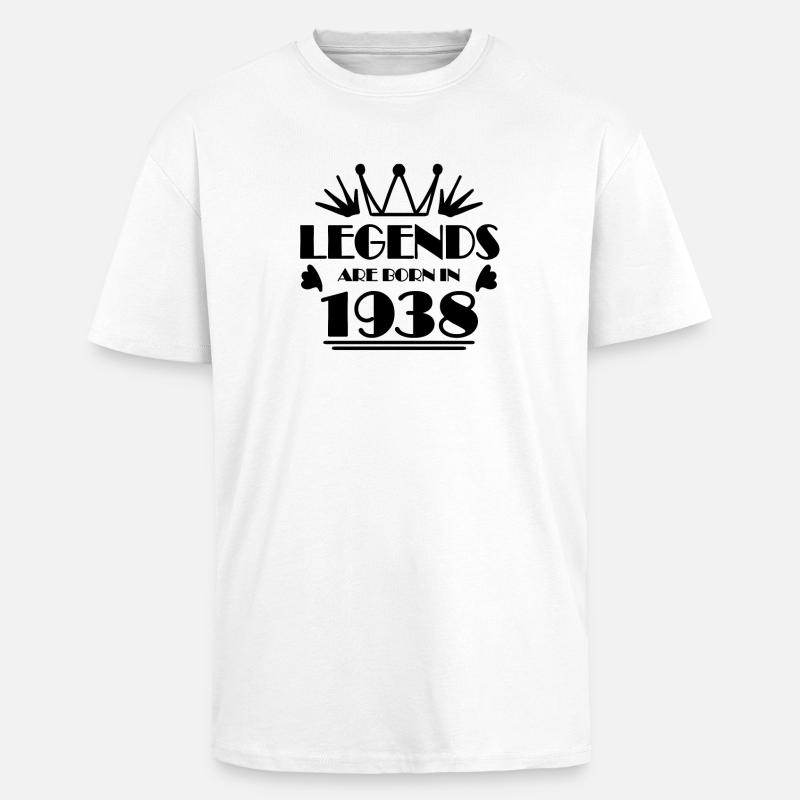 1938 - Né en 1938 - T-shirt unisexe oversize épais - blanc