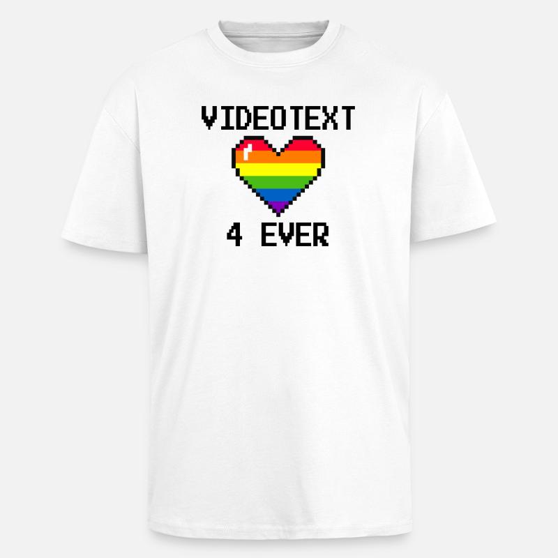 Videotext for ever - Oversized Heavyweight Unisex T-Shirt - Weiß