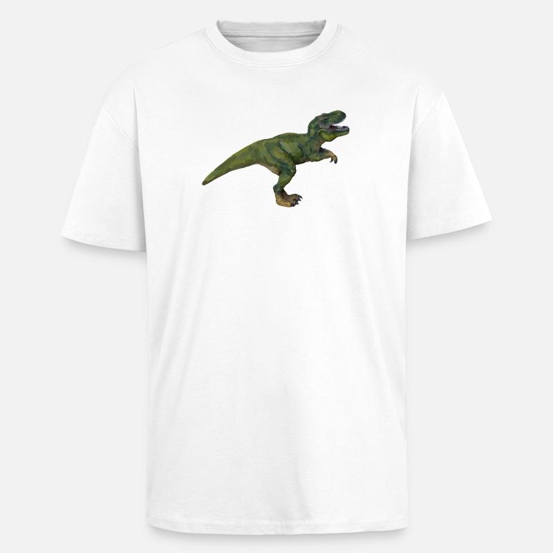 Tom T-Rex - T-shirt unisexe oversize épais - blanc