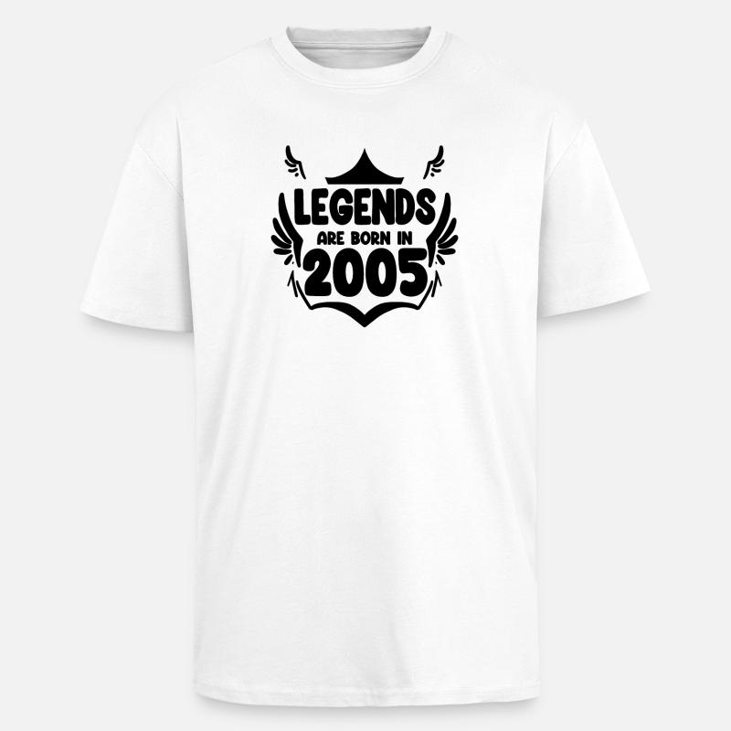 2005 - T-shirt unisexe oversize épais - blanc