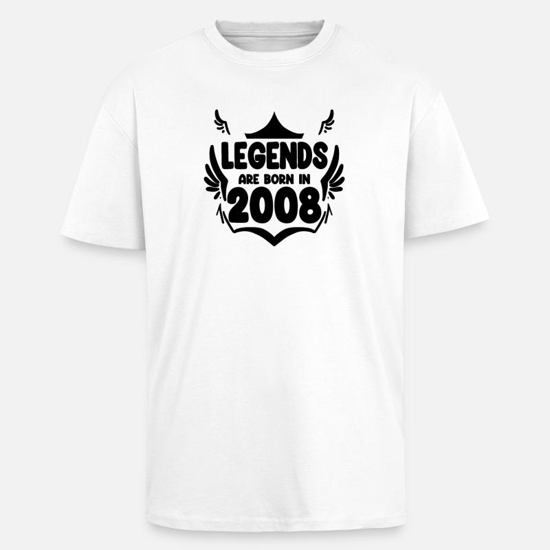 2008 - Oversized Heavyweight Unisex T-Shirt - Weiß