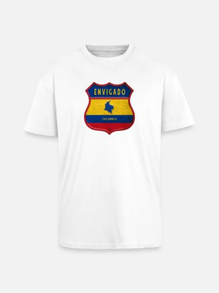 Envigado Colombia coat of arms design - Unisex Oversized Heavyweight T-shirt - white