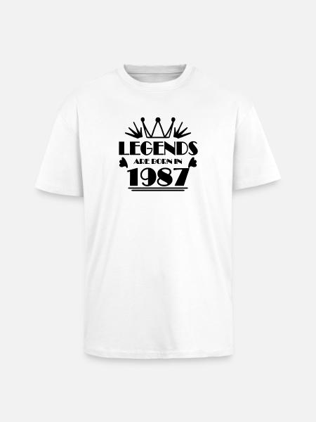 1987 - Born 1987 - Unisex Oversized Heavyweight T-shirt - white