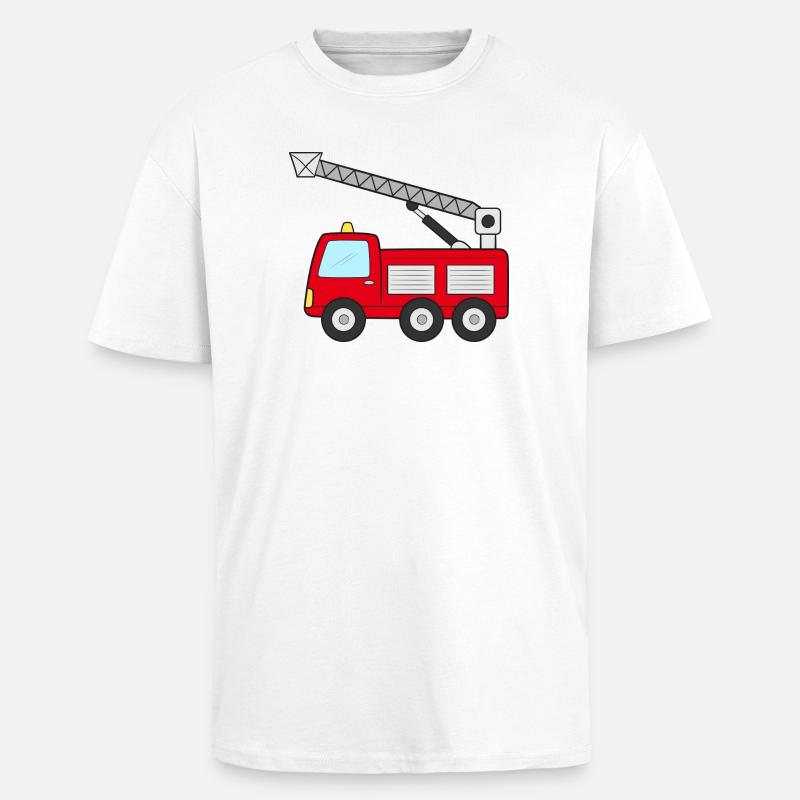 Fire engine Fire engine - Unisex Oversized Heavyweight T-shirt - white