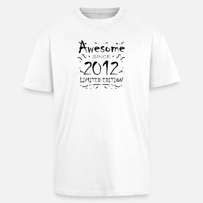 2012 - Oversized Heavyweight Unisex T-Shirt - Weiß