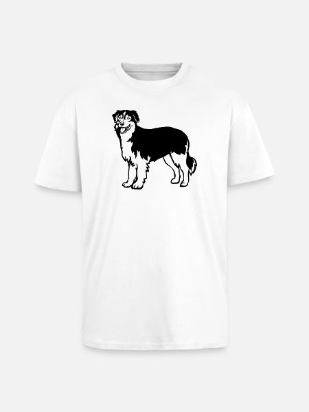 Australian Shepherd - Unisex Oversized Heavyweight T-shirt - white