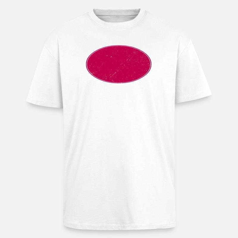 Ovaler Background schmutzig weinrot - Oversized Heavyweight Unisex T-Shirt - Weiß