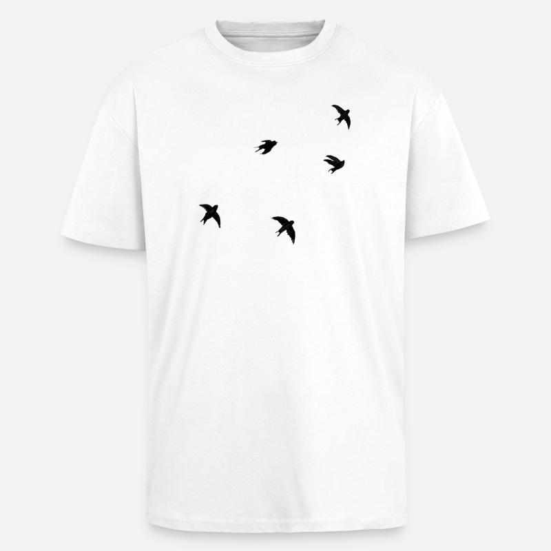 Mauersegler - Oversized Heavyweight Unisex T-Shirt - Weiß