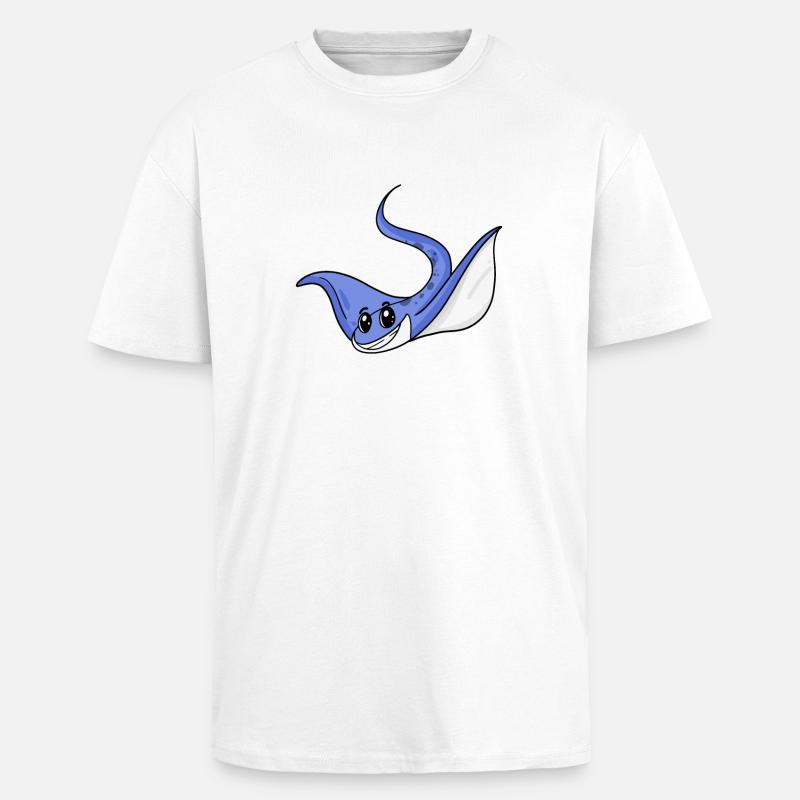 Stingray - Unisex Oversized Heavyweight T-shirt - white