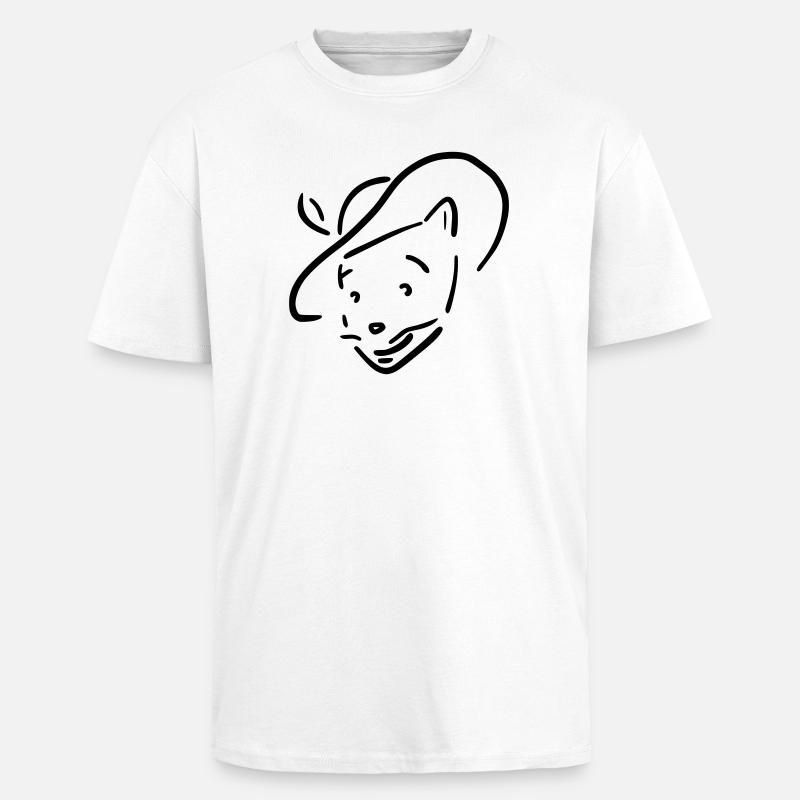 chat botté - T-shirt unisexe oversize épais - blanc