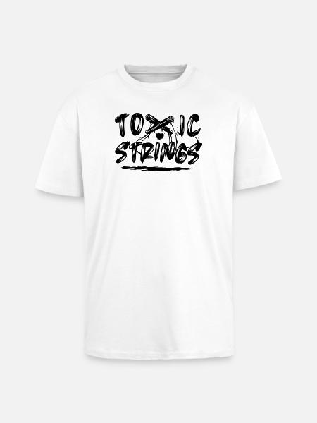 Toxic Strings - Unisex Oversized Heavyweight T-shirt - white
