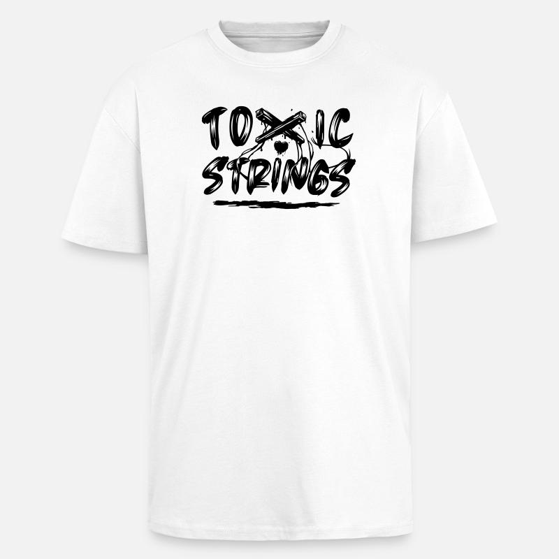 Toxic Strings - Unisex Oversized Heavyweight T-shirt - white