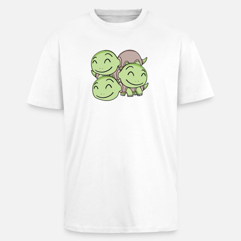 Cute turtles - turtle - Unisex Oversized Heavyweight T-shirt - white