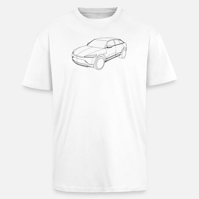 Mullen 5 - T-shirt unisexe oversize épais - blanc