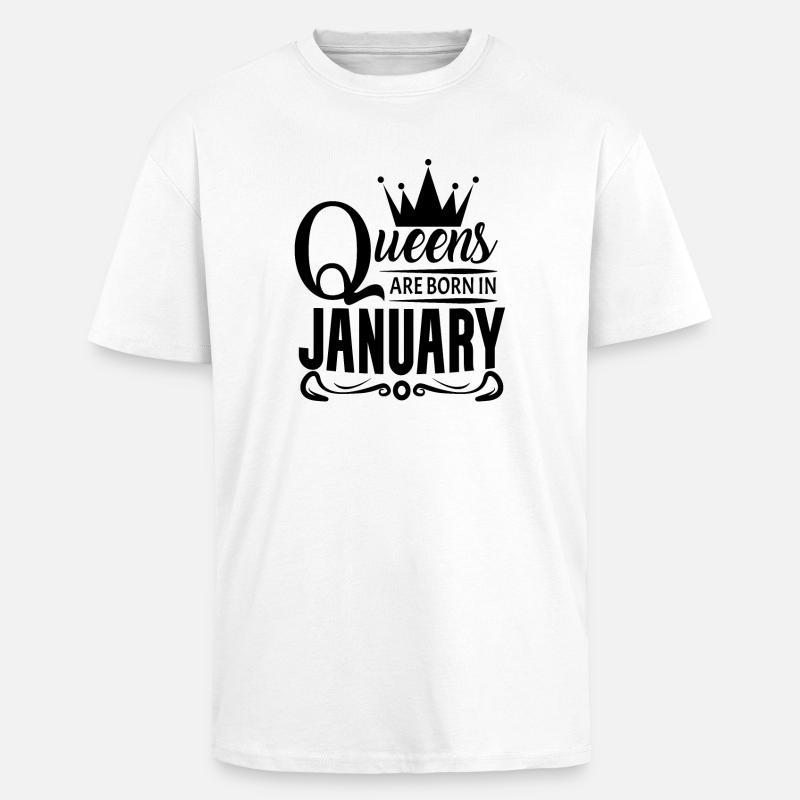 Geburtsmonat Januar - Oversized Heavyweight Unisex T-Shirt - Weiß