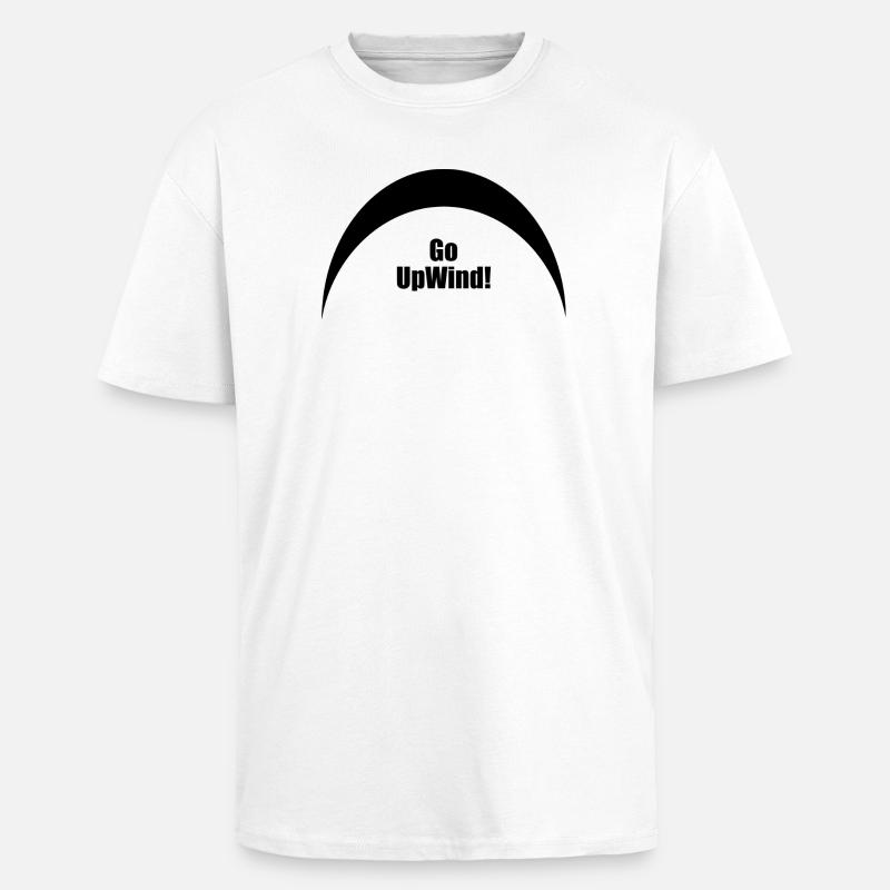 Go Upwind - Kitesurf - Oversized Heavyweight Unisex T-Shirt - Weiß
