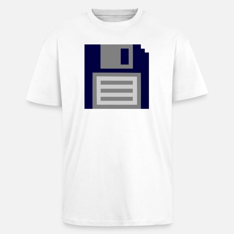 Diskette - Oversized Heavyweight Unisex T-Shirt - Weiß