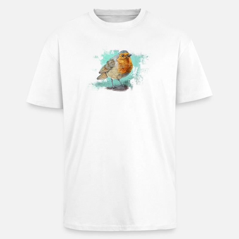 Das Rotkelchen - Oversized Heavyweight Unisex T-Shirt - Weiß
