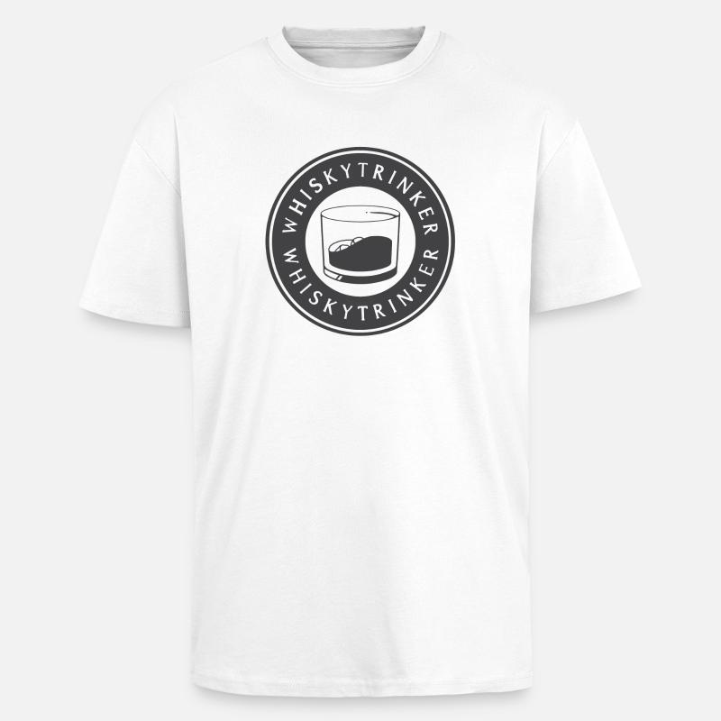 Whiskytrinker - Oversized Heavyweight Unisex T-Shirt - Weiß