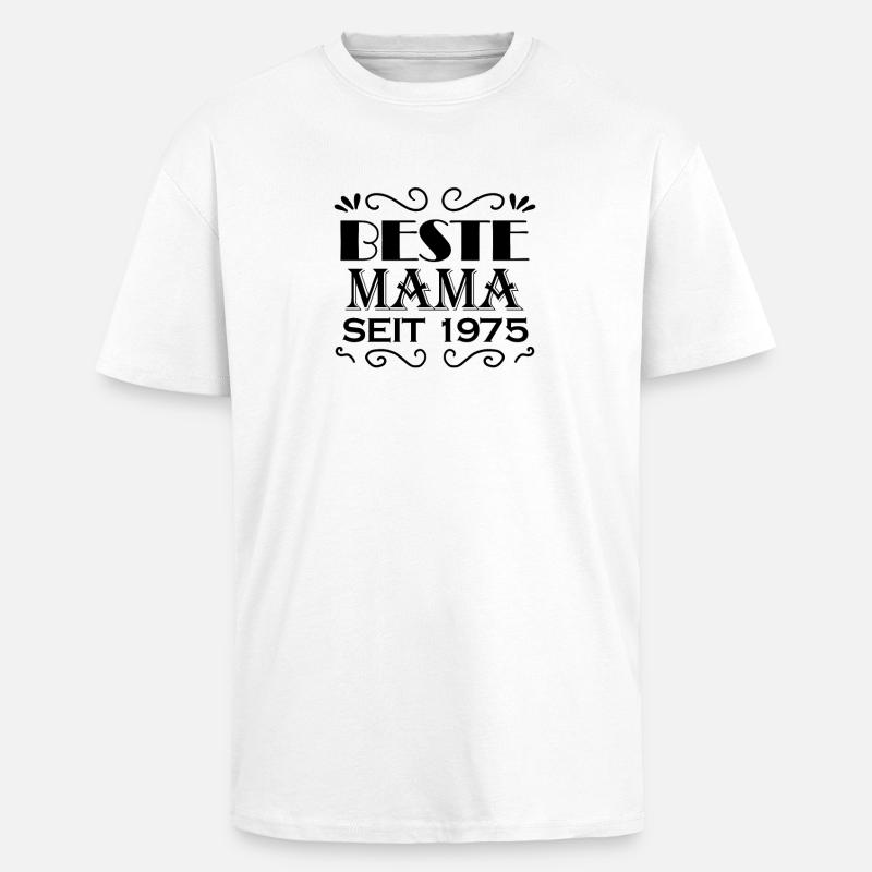 Beste Mama seit 1975 - Oversized Heavyweight Unisex T-Shirt - Weiß
