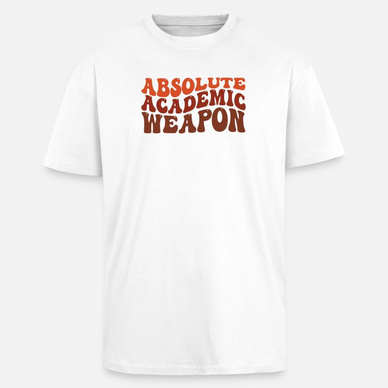 Studenten Absolute Academic Weapon - Oversized Heavyweight Unisex T-Shirt - Weiß