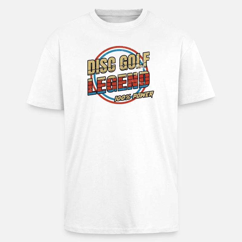 Disco golf legends design - Unisex Oversized Heavyweight T-shirt - white