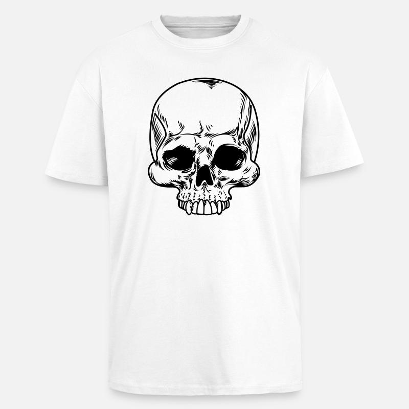 Schädel transparent - Oversized Heavyweight Unisex T-Shirt - Weiß