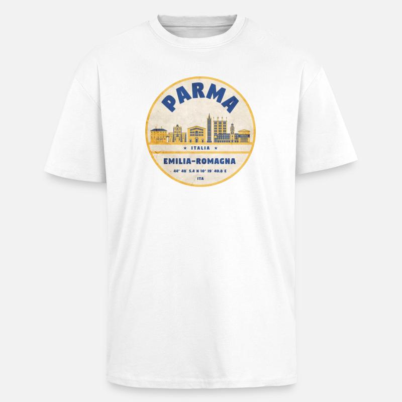 Parma Skyline Emilia Romagna Sticker - Unisex Oversized Heavyweight T-shirt - white