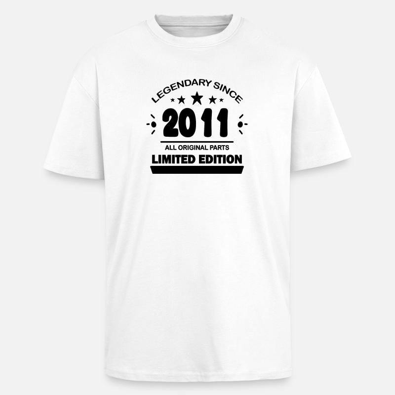 2011 - Oversized Heavyweight Unisex T-Shirt - Weiß