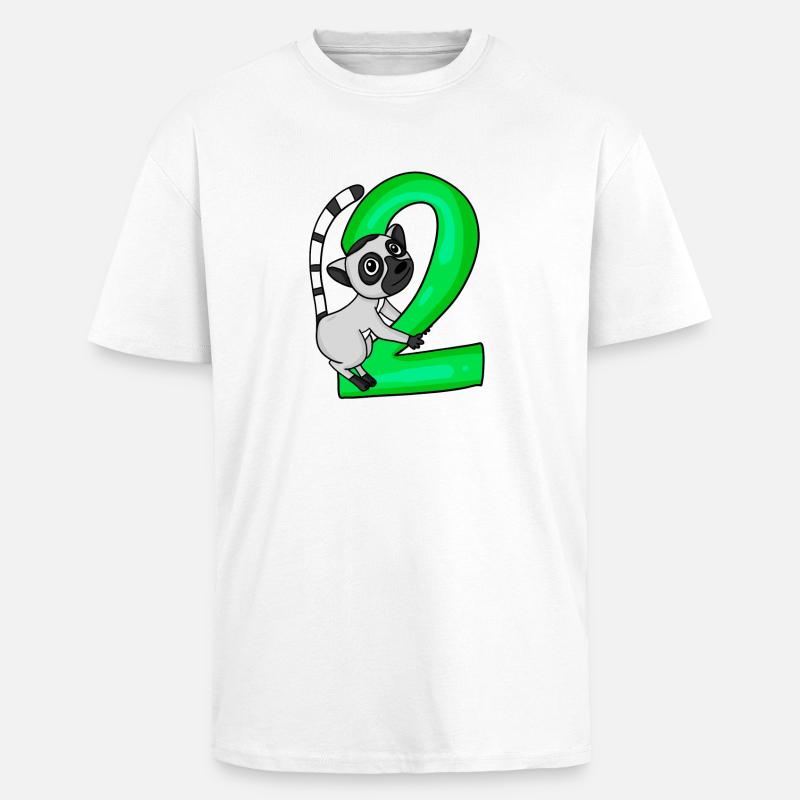 2 ans - T-shirt unisexe oversize épais - blanc
