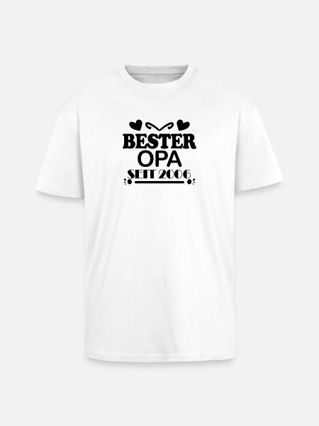 Bester Opa seit 2006 - Oversized Heavyweight Unisex T-Shirt - Weiß