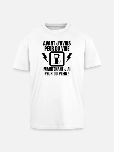 station service, pompiste, essence, carburant - T-shirt unisexe oversize épais - blanc