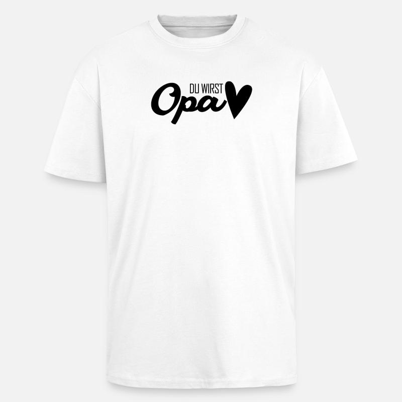 Opa - Opa werden - Bald Opa - Oversized Heavyweight Unisex T-Shirt - Weiß