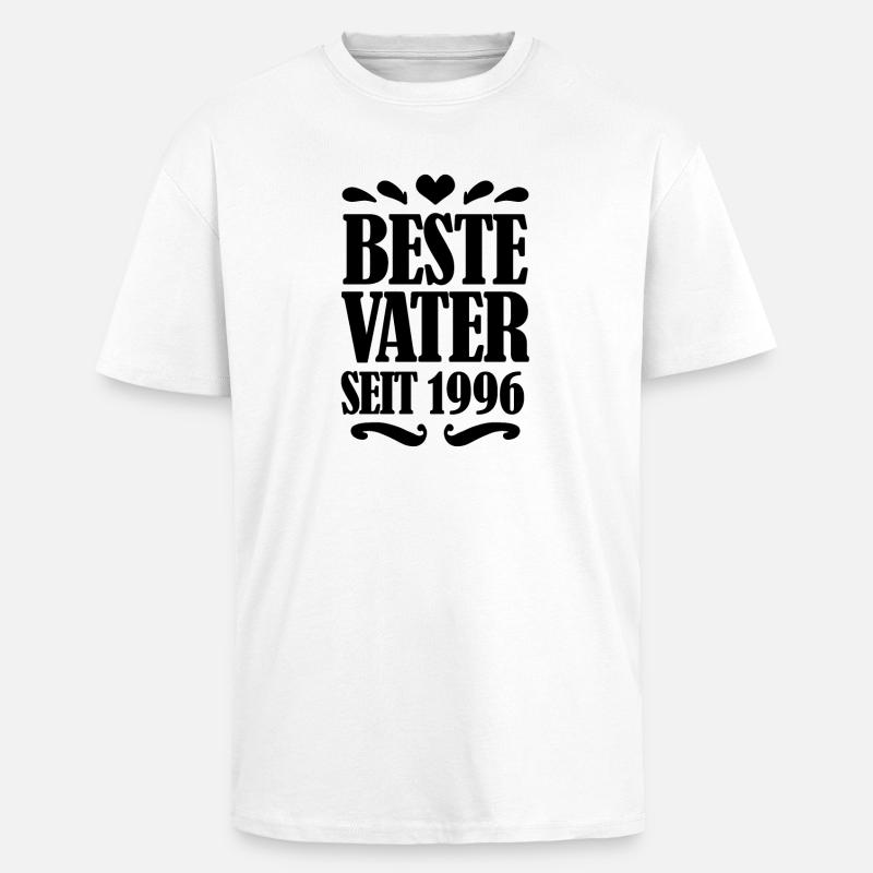 Bester Vater seit 1996 - Oversized Heavyweight Unisex T-Shirt - Weiß