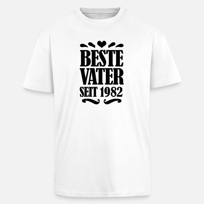 Bester Vater seit 1982 - Oversized Heavyweight Unisex T-Shirt - Weiß