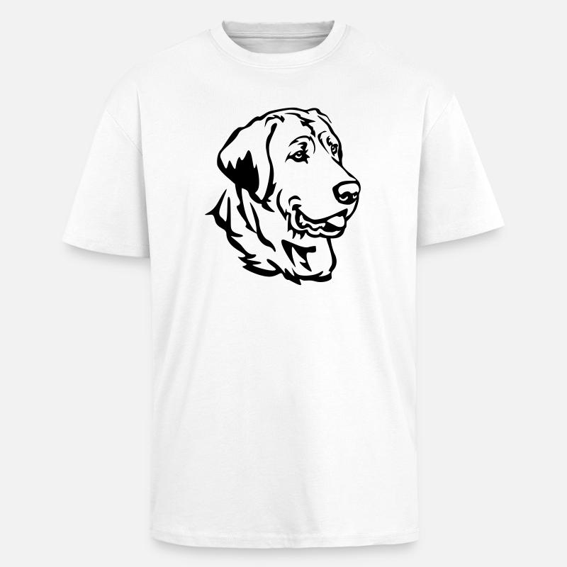 Broholmer Kopf - T-shirt unisexe oversize épais - blanc