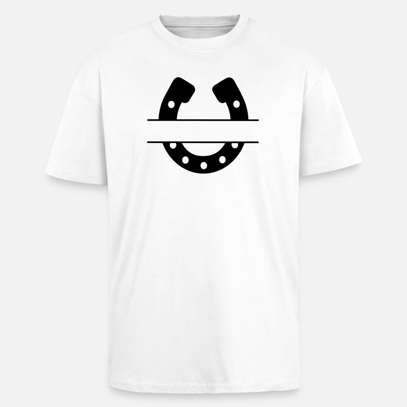 Hufeisen Bedeutung von Glück - Oversized Heavyweight Unisex T-Shirt - Weiß