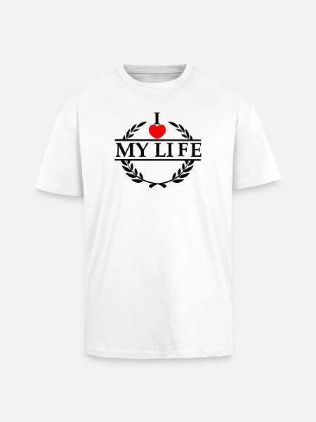 Elsker dit hjerte 020 - Unisex oversized heavyweight t-shirt - hvid