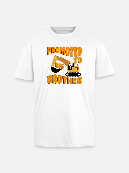 Forfremmet til storebror bliver storebror - Unisex oversized heavyweight t-shirt - hvid