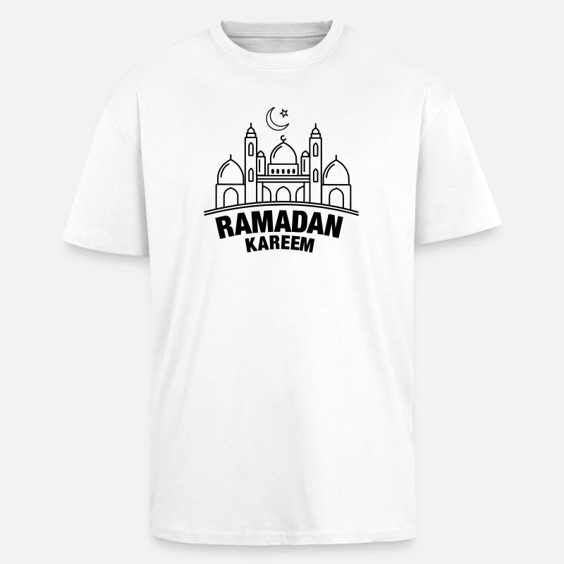 Ramadan Kareem Moschee - Oversized Heavyweight Unisex T-Shirt - Weiß