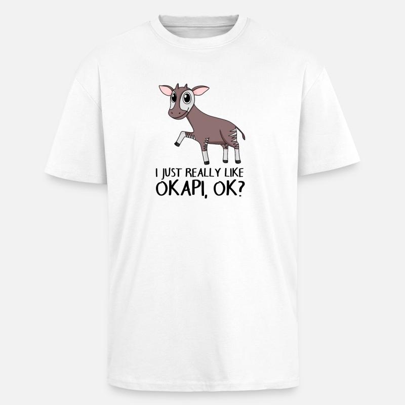 Okapi - Oversized Heavyweight Unisex T-Shirt - Weiß