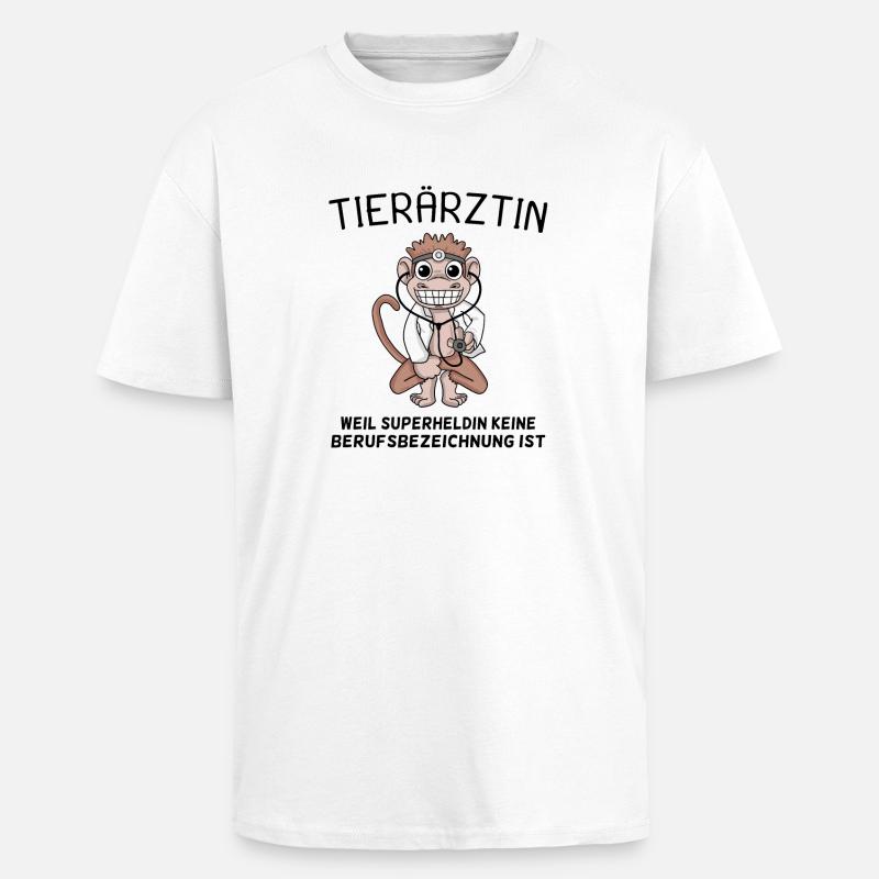 Tierarzt Geschenk mit Spruch - Oversized Heavyweight Unisex T-Shirt - Weiß