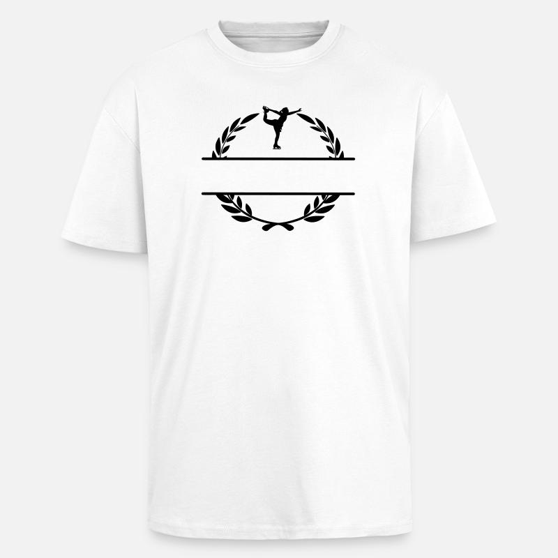 Eiskunstläuferin im Lorbeerkranz - Oversized Heavyweight Unisex T-Shirt - Weiß