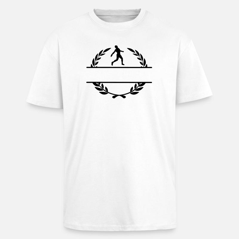 Diskuswerfer, Sieger im Lorbeerkranz - Oversized Heavyweight Unisex T-Shirt - Weiß