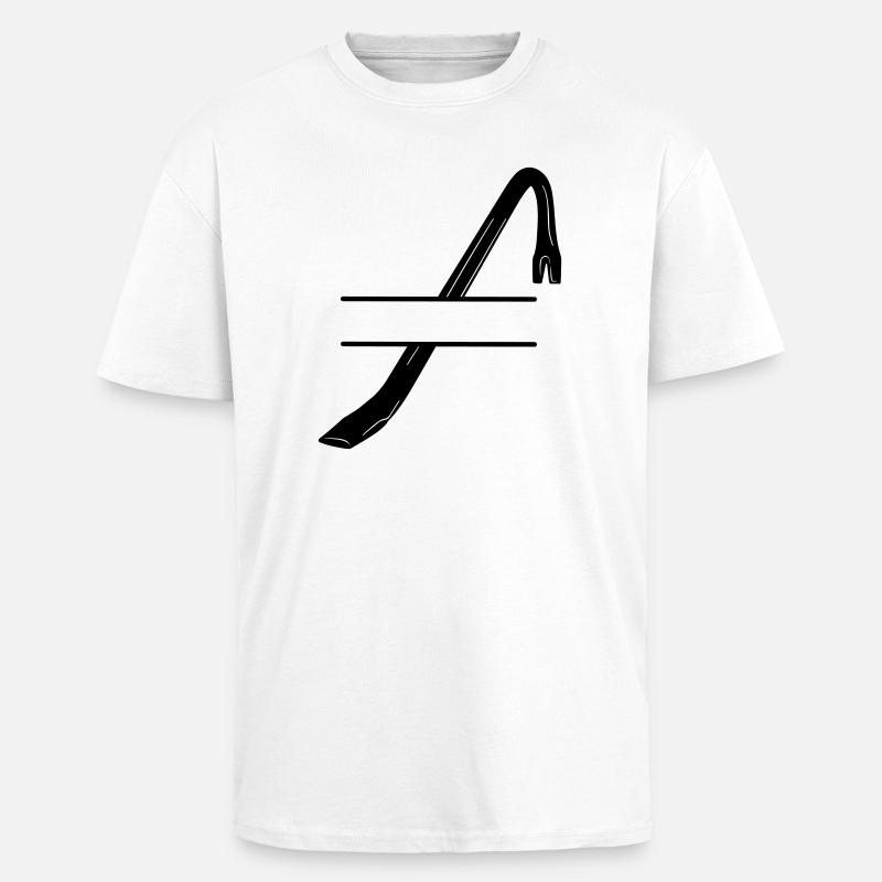 Einbruchslogo Brechstange oder Brechstange - Oversized Heavyweight Unisex T-Shirt - Weiß