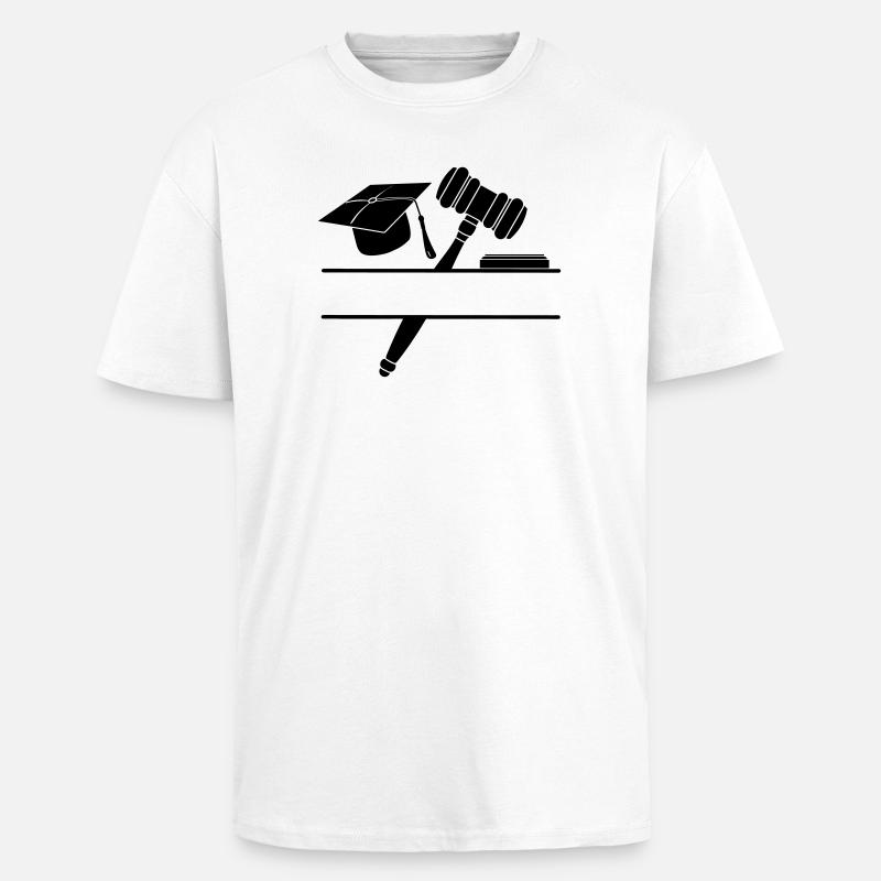 Monogram Richter Anwalt - Oversized Heavyweight Unisex T-Shirt - Weiß
